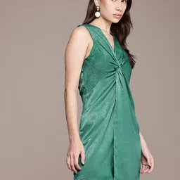 French Connection Satin Finish Twisted A-Line Party Dress image 5