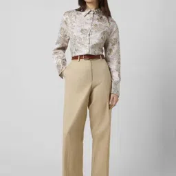 Van Heusen Beige Regular Fit Printed Shirt image 4