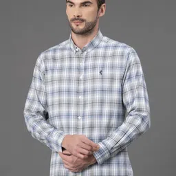 Red Tape Men Button-Down Collar Checked Polycotton Casual Shirt image 5