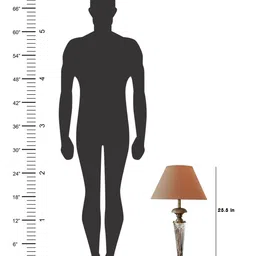 THE LIGHT STORE Gold-Toned & Beige Solid Bedside Standard Table Lamp with Shade image 5