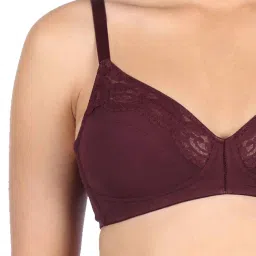 Triumph Form & Beauty 49 Cotton Lace Wireless Non Padded Full Coverage Big-Cup Classics Bra image 4