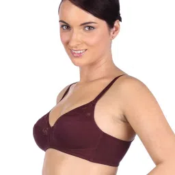 Triumph Form & Beauty 49 Cotton Lace Wireless Non Padded Full Coverage Big-Cup Classics Bra image 3