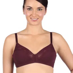 Triumph Form & Beauty 49 Cotton Lace Wireless Non Padded Full Coverage Big-Cup Classics Bra image 1