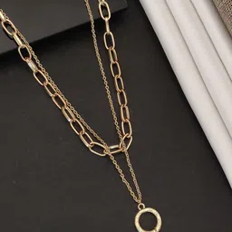 DressBerry Gold-Plated Layered Minimal Necklace-picture-16