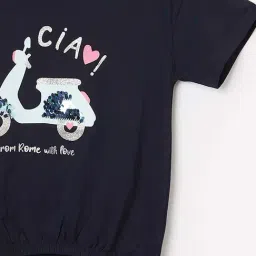 Fame Forever by Lifestyle Girls Black Cotton Printed image 3