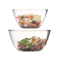 Femora Transparent Borosilicate Glass Microwave Safe Mixing Bowl (3.6 L) - Set of 1 image 2