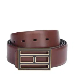 United Colors of Benetton Hoskins Brown & Black Leather Solid Reversible Belt-picture-26