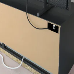 ikea brimnes TV storage combination, black, 180x41x190 cm image 5