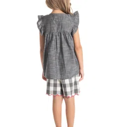 Cherry Crumble By Nitt Hyman Kids Grey Applique Top image 2