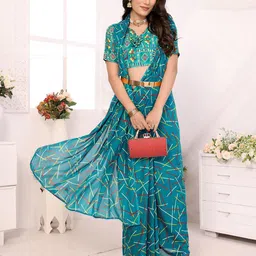 Moda Rapido Geometric Printed Saree image 3