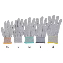 AS ONE ASPURE ESD Cool Gloves M Size 100% Polyester With Conductive Thread (Pack of 10 Pair) image 2