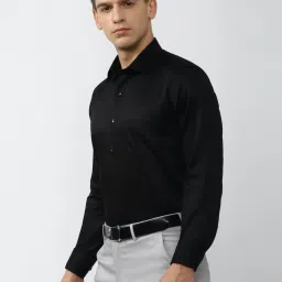 Van Heusen Black Cotton Slim Fit Shirt image 3