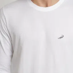 Crocodile White Cotton Regular Fit T-Shirt image 4