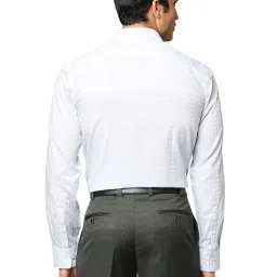 Park Avenue Sky Blue Slim Fit Self Design Shirt image 2