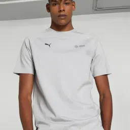 Puma Mercedes-AMG Petronas Motorsport Team Silver Cotton Regular Fit Sports T-Shirt-image-33