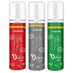 Qelica Set Of 3 Strawberry Splash Elaichi Bliss & Paan Burst Fresh Breath Spray-10g Each-image-38