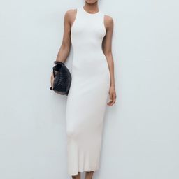 MANGO Bodycon Knitted Maxi Dress-picture-12