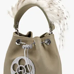 Outhouse Embellished Suede Bucket Handheld Bag image 3