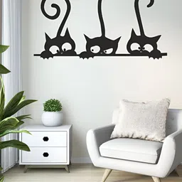 Myntra Elegant Homes Black Animal Printed Wall Sticker image 3
