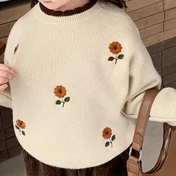 LULU & SKY Girls Floral Printed Pullover image 4