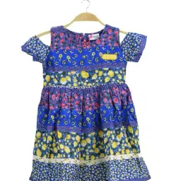 Peppermint Kids Blue Printed Dress-picture-15