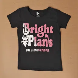 V-Mart Girls Typography Printed T-shirt image 1