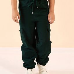 stylobug Stylo Bug Cotton Solid Cargo Pants -Green-picture-13