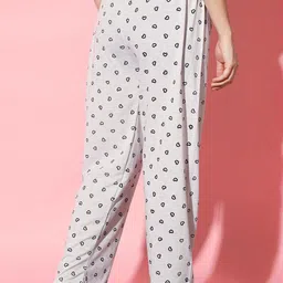 trendy world Pack of 3 Women Heart Printed Cotton Comfortable Pyjama/Lounge Pants image 4