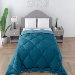 CHICERY Blue Geometric Heavy Winter Double Bed Comforter-picture-17