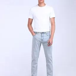 Flying Machine Men Tapered Fit Low Distress Heavy Fade Stretchable Jeans image 5