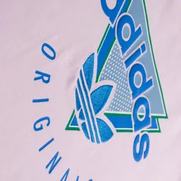 ADIDAS KIDS Cotton Knit Half Raglan Sleeves T-Shirt with Logo Graphic - Pink image 4