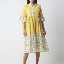 MeeMee Print Flutter Sleeve Maternity Fit & Flare Maxi Dress-picture-40