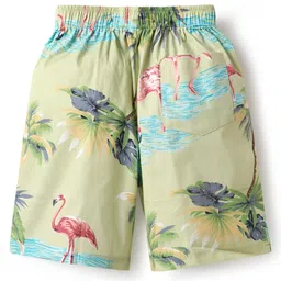Rikidoos Pack Of 2 Checked & Flamingo Printed Boxers - Parrot Green & Blue image 5
