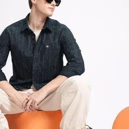 Aeropostale Opaque Striped Pure Cotton Casual Shirt-picture-33