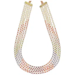 sri jagdamba pearls Sri Jagadamba Pearls Multicolored Alloy Necklace image 2