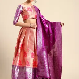 Fabcartz Semi-Stitched Lehenga & Unstitched Blouse With Dupatta image 1