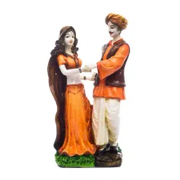 eCraftIndia Handicraft Showpiece Home Decor Rajasthani Man and Women Statue Decorative Gift-picture-36