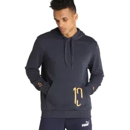 Puma Navy Regular Fit Hooded Sweatshirt-image-17