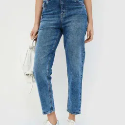 Ginger by Lifestyle Blue Cotton Mid Rise Jeans-image-42