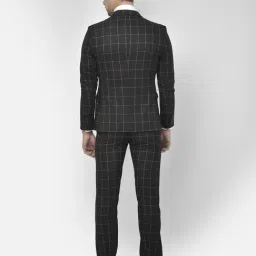 Crimsoune Club Black Slim Fit Checks Two Piece Suit image 2