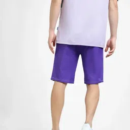 Jack & Jones Purple & White Regular Fit Printed Shorts image 2