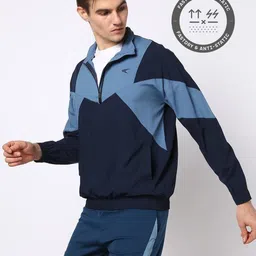 Performax Men Mock Collar Colourblocked Lightweight Sporty Jacket-picture-10