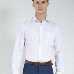 Monte Carlo White Cotton Regular Fit Chequered Shirt-picture-43