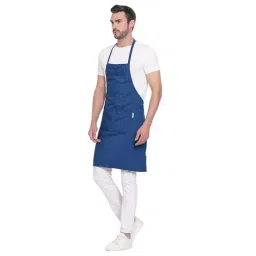 Uniformer Apron Blue Unisex Stylish Design Polycotton 2 Pockets for Chefs, Bakers & Home Cooks Use image 3