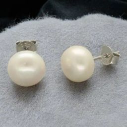 Sri Jagdamba Pearls 925 Silver Lavish Stud Earrings-picture-37