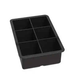 NATURALLY YOURS Black Silicone 6 Cavity Square Ice Tray image 4