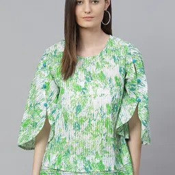 IKRASS Women Tie and Dye Print Top-image-84
