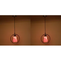 1ST TIME Pink & Gold-Toned 2 Pieces Textured Spherical Ceiling Lamp-picture-10