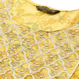 Readiprint Fashions Floral Printed Panelled Pure Cotton Kurta with Palazzos & Dupatta image 2