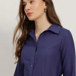 Fablestreet Blue Regular Fit Shirt image 5